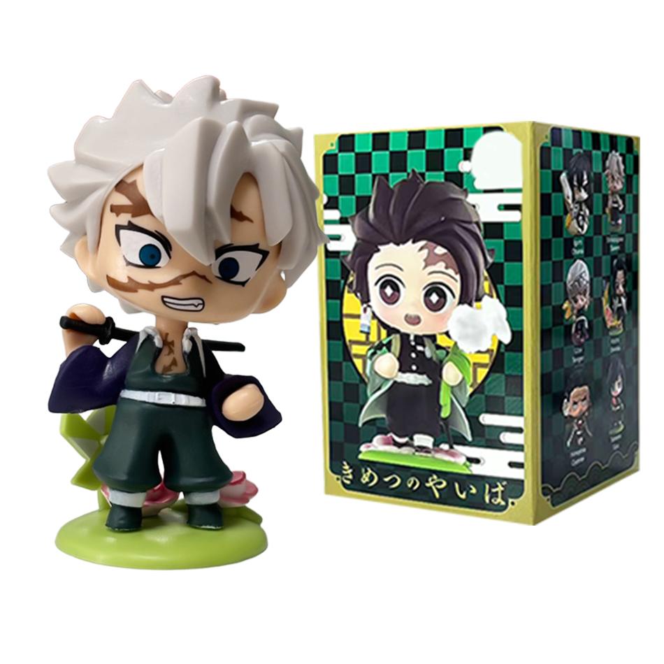 Demon Slayer Tanjiro Kamado Nezuko anime çizgi film figürü kör kutu yaratıcı kişiselleştirilmiş heykel model süs eşyası sürpriz hediye kutusu