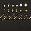 Fashion Size Ball Earrings Personality U-shaped Earrings 9 Pairs Of Plate Set Ear Jewelry AVE