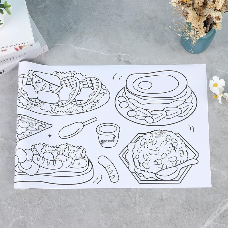 Kreativní velký ručně malovaný omalovánkový svitek pro děti: Zesílený papír na kreslení graffiti pro ranou výchovu