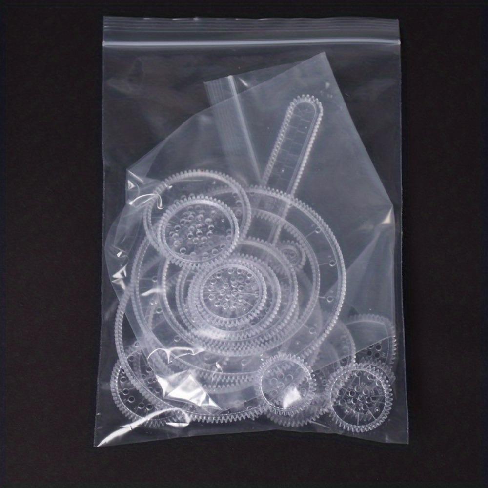 [Multifunktionelles Lineal] 22 Stück/Set Multifunktionelles Lineal | Transparente magische Schablone zur Erstellung atemberaubender Spiraldiagramme