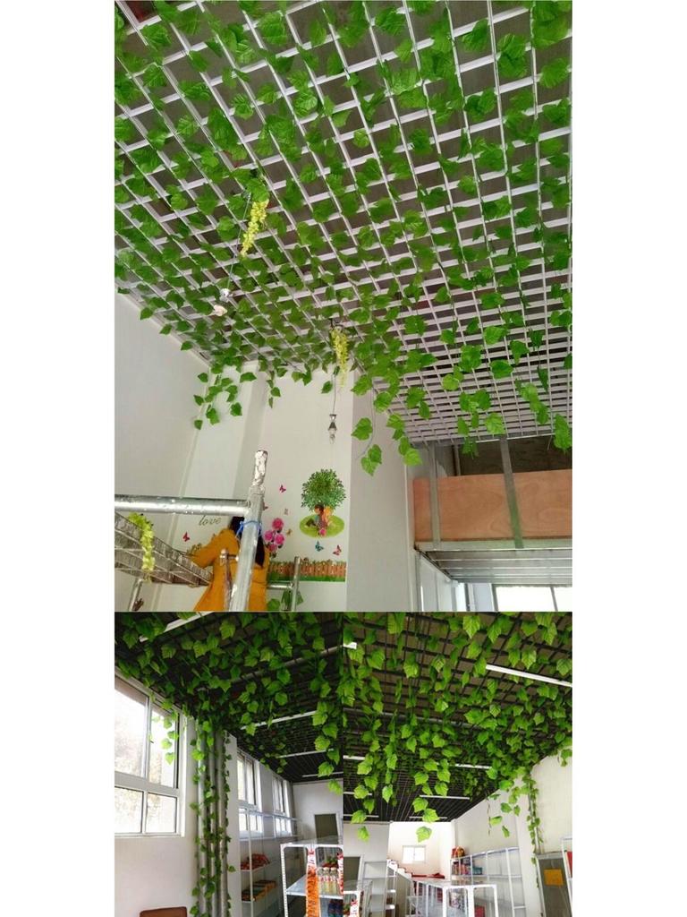 Large Green Fake Leaf Ornaments for Vines and Roof Décor