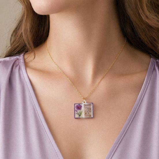 Flower Pendant Necklace Copper 17 Mm 1 Pc