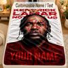 Flannel BlanketKendrick Lamar Custom Name Text Personalized Soft Warm Throw Blanket Home Decor Gift