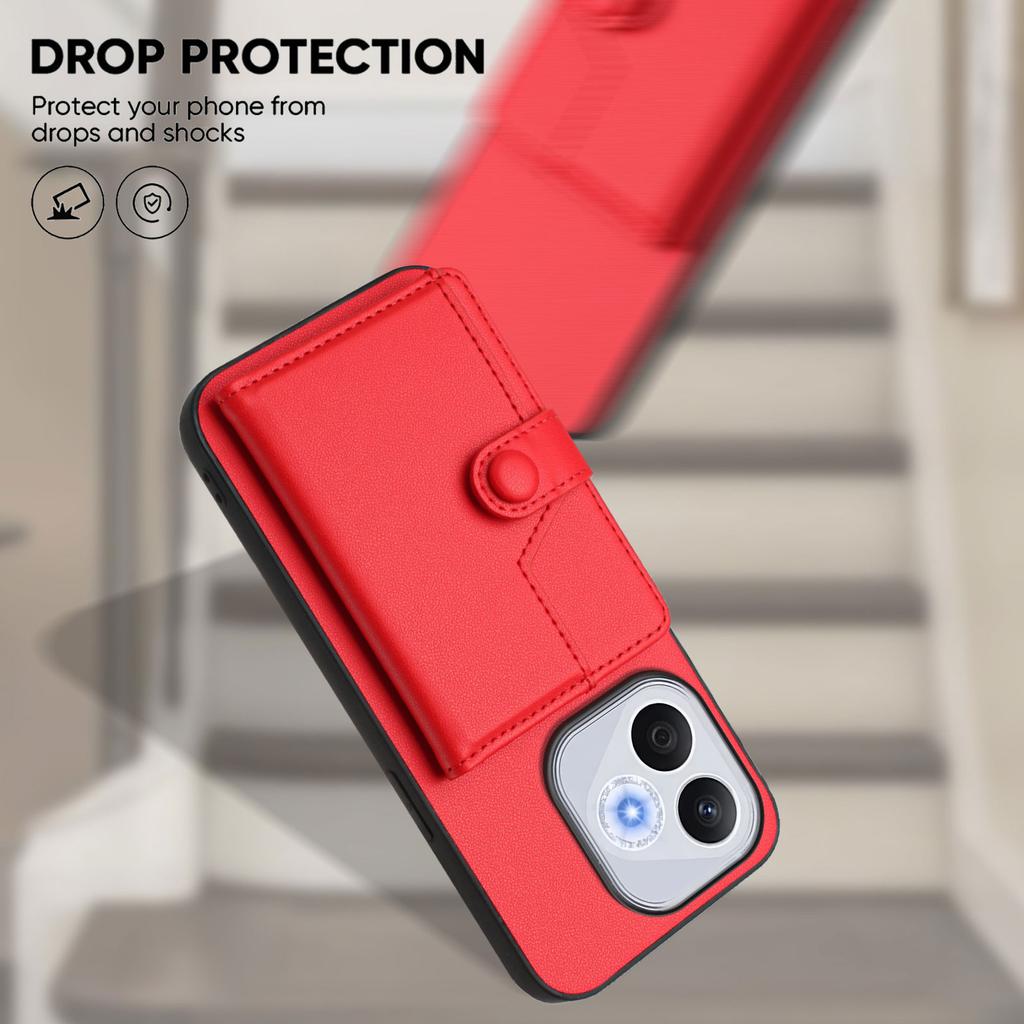For Honor X70i/Honor 400 Lite 5G Case RFID Blocking Card Holder Kickstand TPU + PU Leather Phone Back Cover