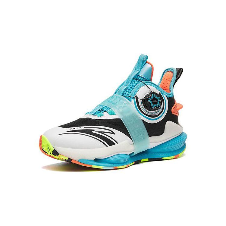 Anta Mesh Shock Absorbing Breathable Wear Resistant Non Slip Sports Casual Shoes Kids Sneakers White Black Blue 312241110-8