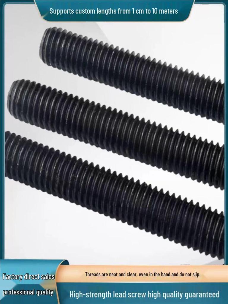 High-Strength Full Thread Lead Screw, 10.9 & 12.9 Grade, M8, National Standard