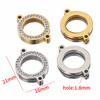 No Fade 5pcs Stainless Steel Round Rhinestone Connectors Charms Pendants For Bracelet Necklace Jewelry Making DIY Handmade