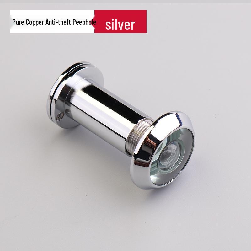 Универсальный HD глазок с защитой от взлома и задней крышкой - Черный Широкоугольный глазок