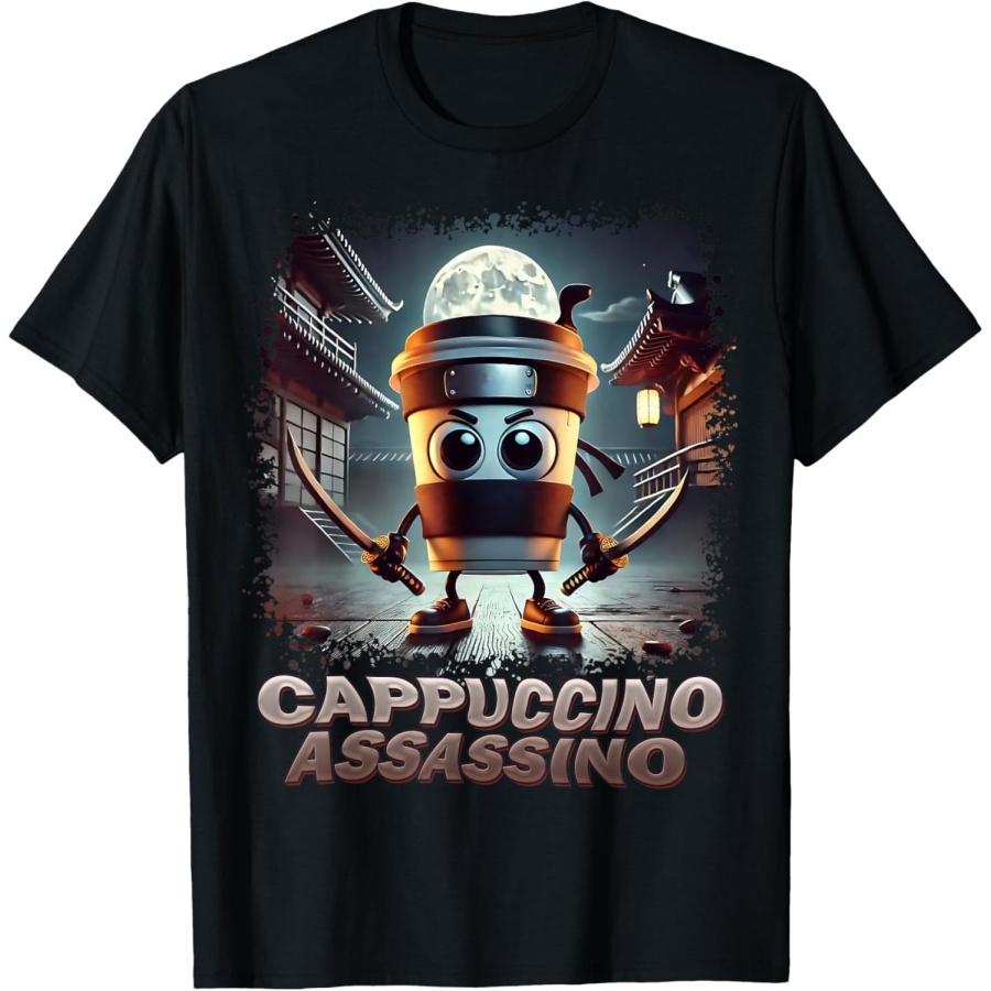 

Cappuccino Assassino Italian Brainrot Meme T-Shirt(1) XXXXXL чёрный