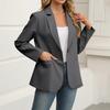 Women's Fashion Long Sleeve  Color Lightweight Casual Business Fit  Pocketed Cardigan Jacket
