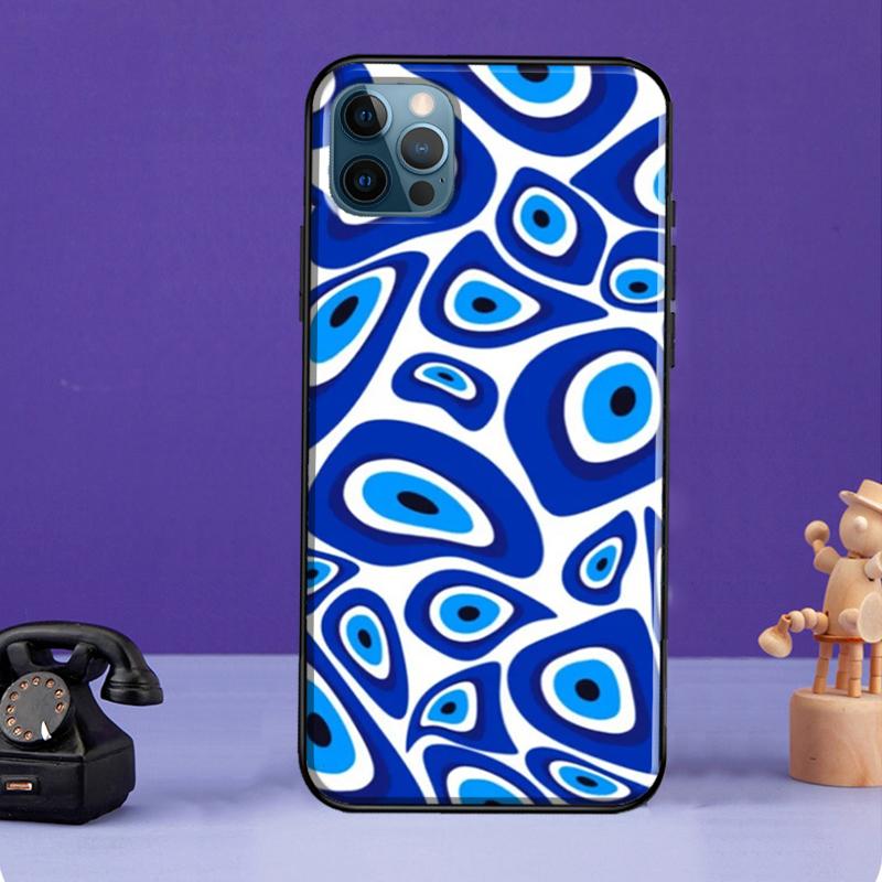 Big Eyes Cartoon Pattern Phone Case For iPhone 11 14 13 Pro Max XS XR X SE 2020 5S 6S 7 8 Plus 12 Mini Back Cover