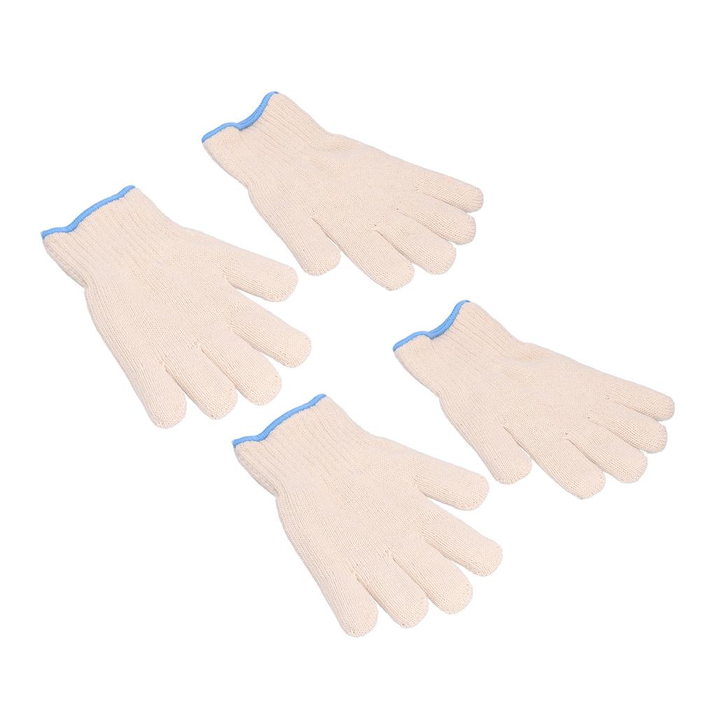 2 Pairs Thermal Insulated Gloves 300 Celsius  Heat Resistant Non Slip Anti Scalding Mitts for BBQ Oven