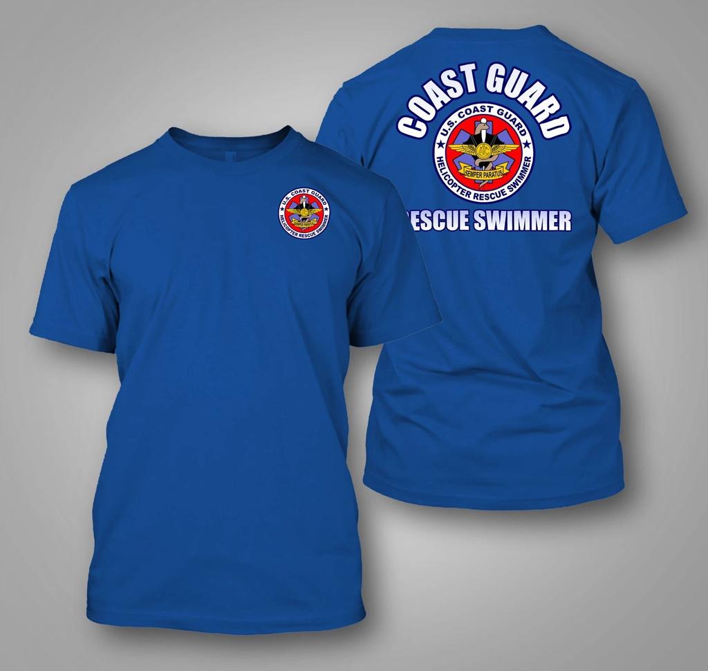 US Coast Guard Rescue Swimmer Custom Unisexs Back and Front TShirt Tee