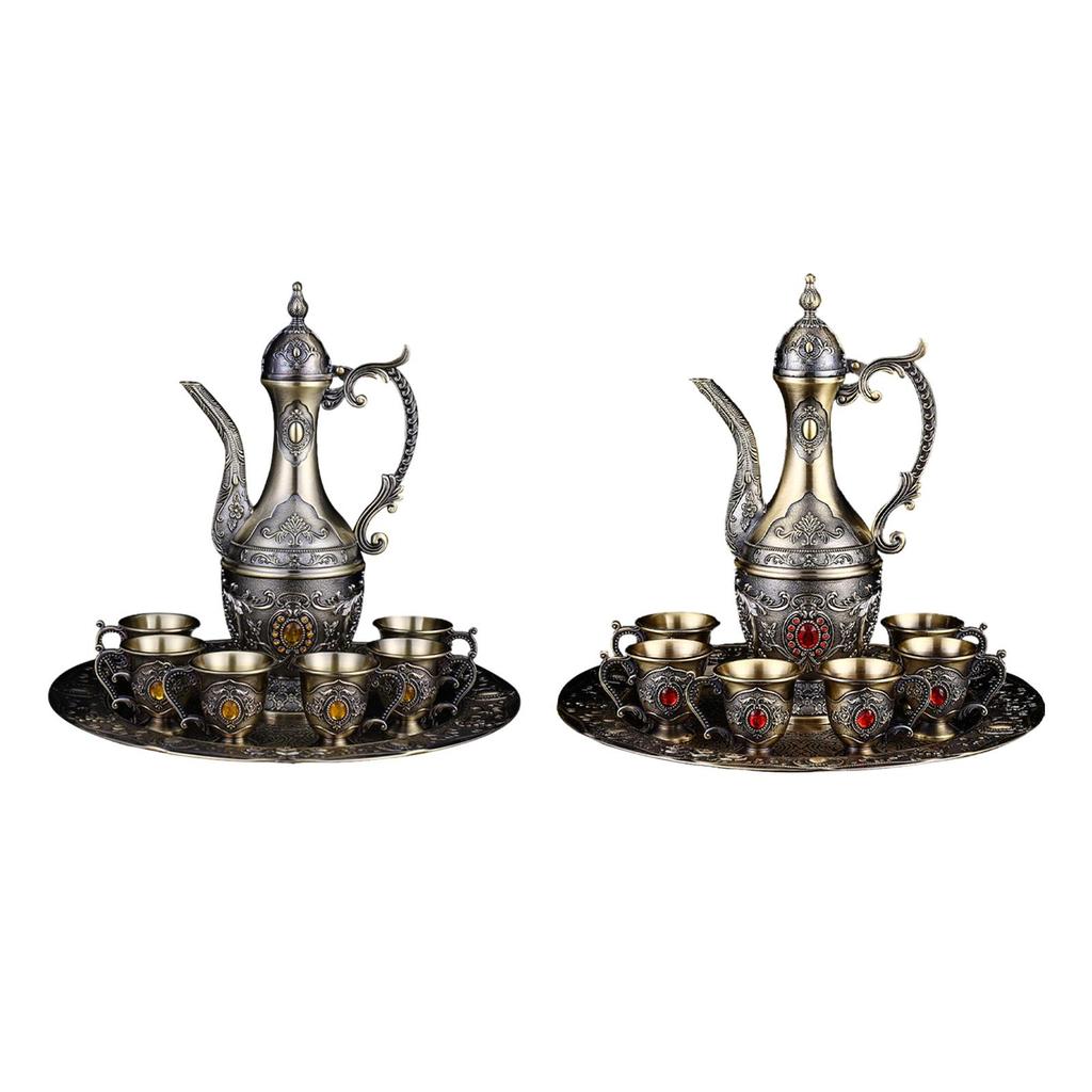 Coffee Pot Set Decanter and Glasses Set Tea Serving Set for Home Dining Room