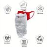 Christmas party beard mask, red pure cotton mask, hat, holiday prank, white beard dust mask Santa Claus decoration role-playing