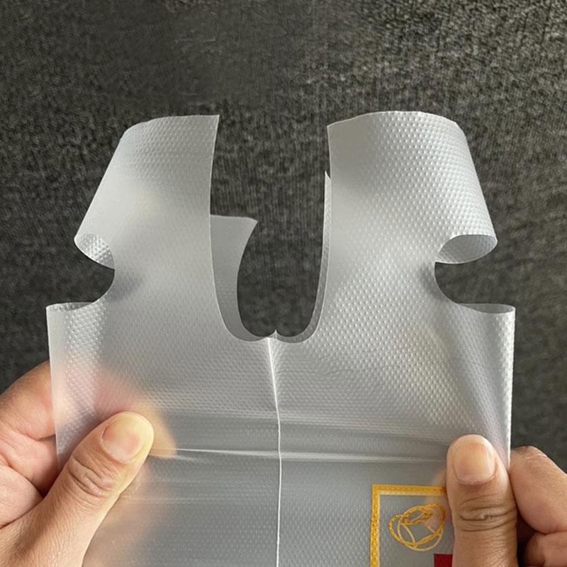 200PCS Cartone animato Sacchetto per tazza singola Sacchetto per tazza doppia Sacchetto per imballaggio di tè al latte Sacchetto per asporto Tipo di maniglia Bevande Confezione di plastica