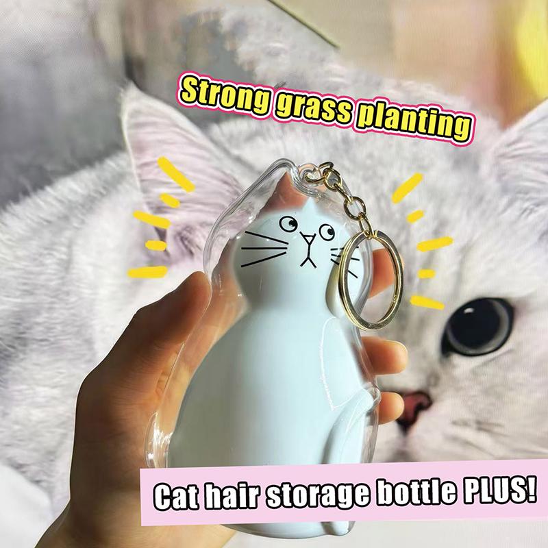 Cat Hair Collection Pendant Oversized Transparent Hair Storage Box Pet Commemorative Collection Bag Keychain Luggage Accessories