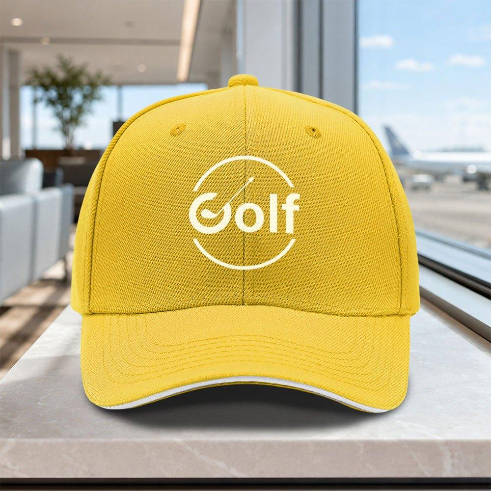 Adjustable Golf Sandwich Baseball Cap  Lightweight Printed Unisex Hat for Outdoor Weddings Parties