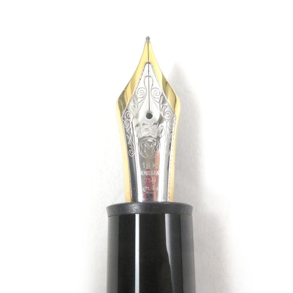 Great MONTBLANC fountain pen Meisterstuck 149 Cap type Black gold 18K mens Used