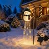 Decorative Patio Lights with Halo Effect Solar Snowman Water Fountain Garden Light, Glowing Yard Lamp Magic Powered Terrace Art Effect, Resin Outdoor