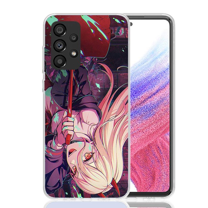 C-Chainsaw Mans Power Phone Case For Samsung Galaxy A52 A32 A22 A12 A02S A50S A30S A51 A31 AA71 Note 20 Ultra 10 S10 Plus Galaxy