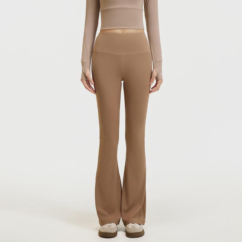 High-waisted Butt-lifting Flare Pants Seamless Nude-feel Yoga Pants Pilates Workout Fitness Leggings