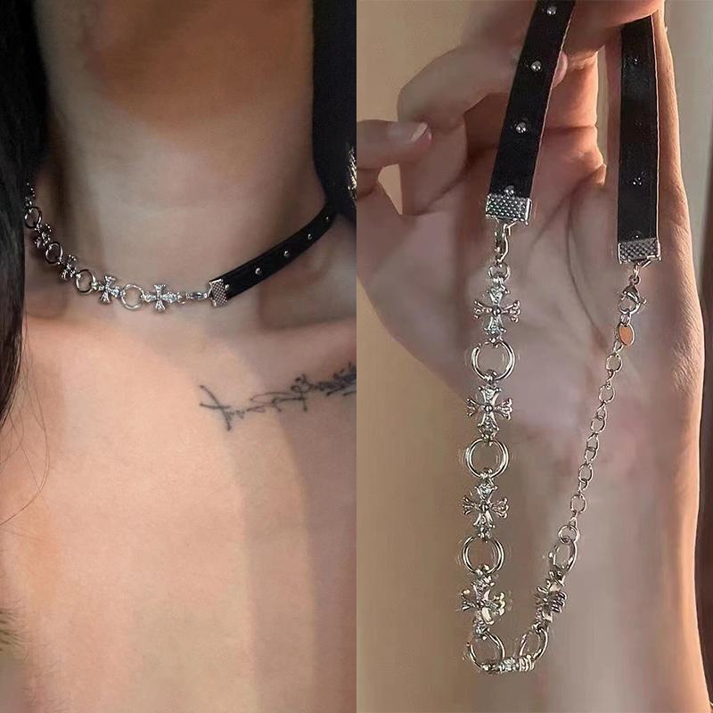 

Панк Красный Крест Звезда Кулон Ожерелье Для Женщин Готика Хип-Хоп Звезда Кисточка Цепочка Ожерелье Эстетические Ювелирные Изделия Подарки