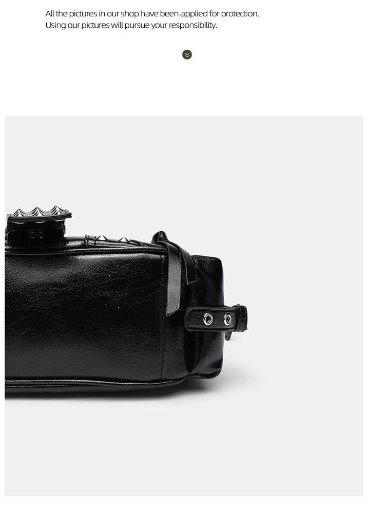 Vintage Y2K Crossbody Motorcycle Bag: Retro European and American Design