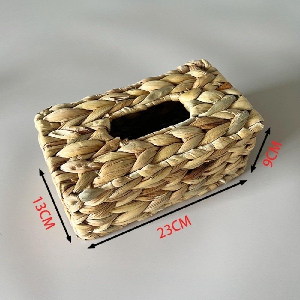 

Straw Woven Tissue Box Cover Natural Household Tissue Holder Environmental Protection Decorative Tissue Box