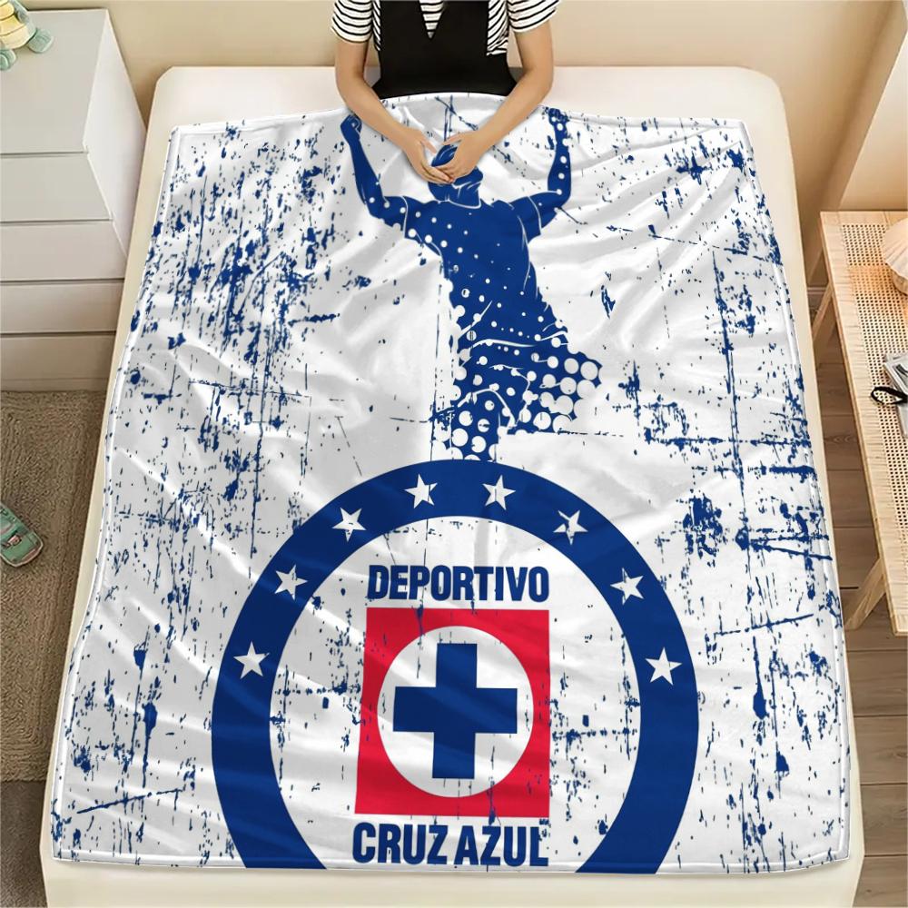 Cruz Azul Fußballmannschaft, Muster Flanelldecke, Hohe Qualität, Bequem für alle Jahreszeiten, Heimdekoration, Wärme und Komfort, Perfekt für Geschenke.