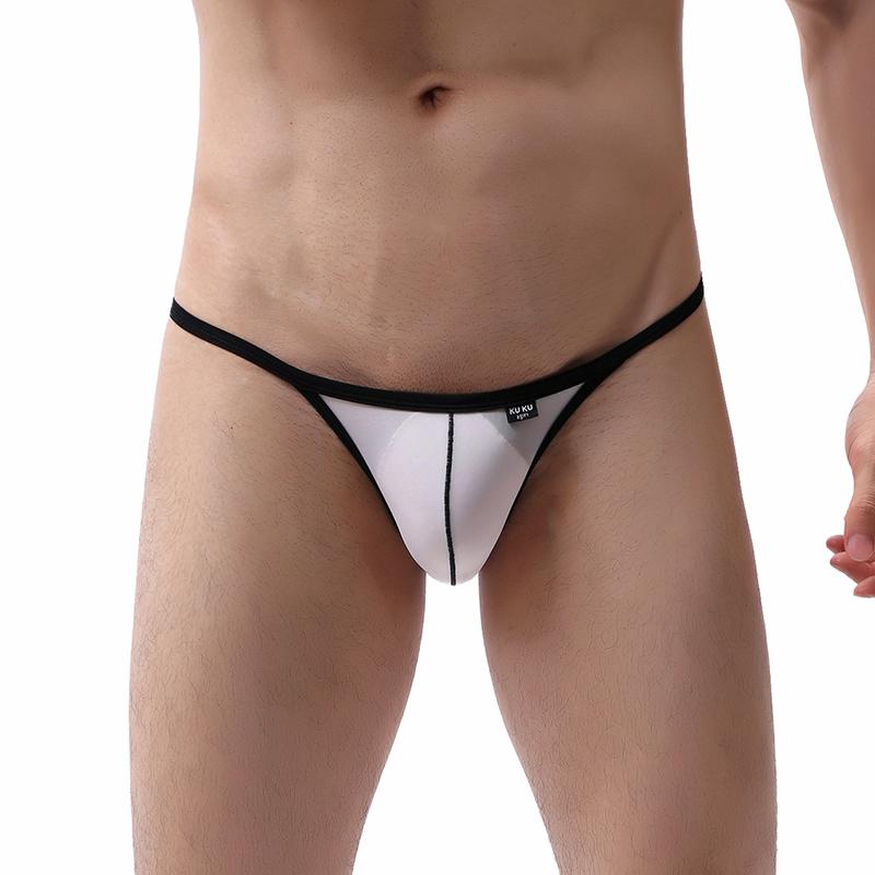 Men/'s Underwear Panties Low Rise Bikini Soft Satin Micro Thong Brief Sissy Pouch