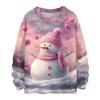 Women's Casual Long Sleeve Woolen Christmas Sweatshirt Fall  Vacation Long Sleeve Pullover