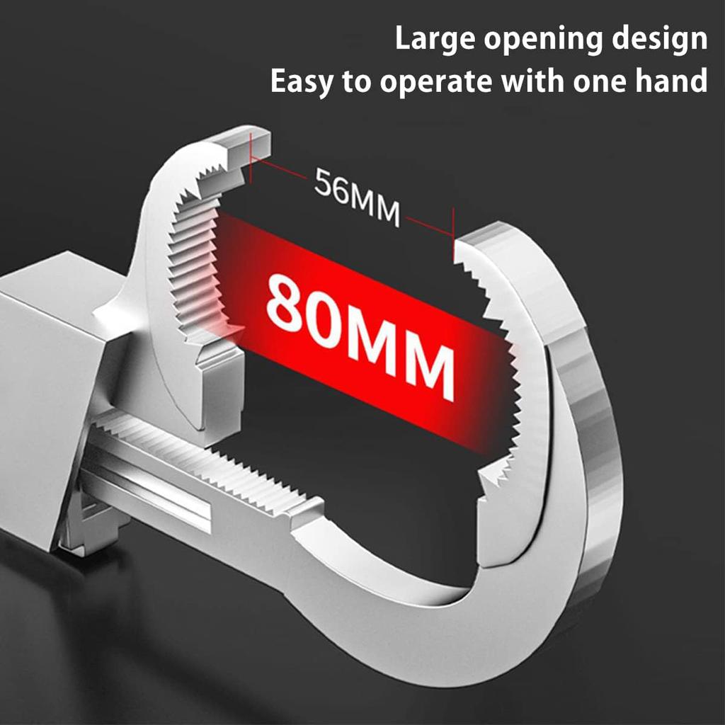 Universal Adjustable Wrench 80mm Open-ended, used for Dismantling Assembling Sanitary Ware and Furniture,Pipeline Maintenance