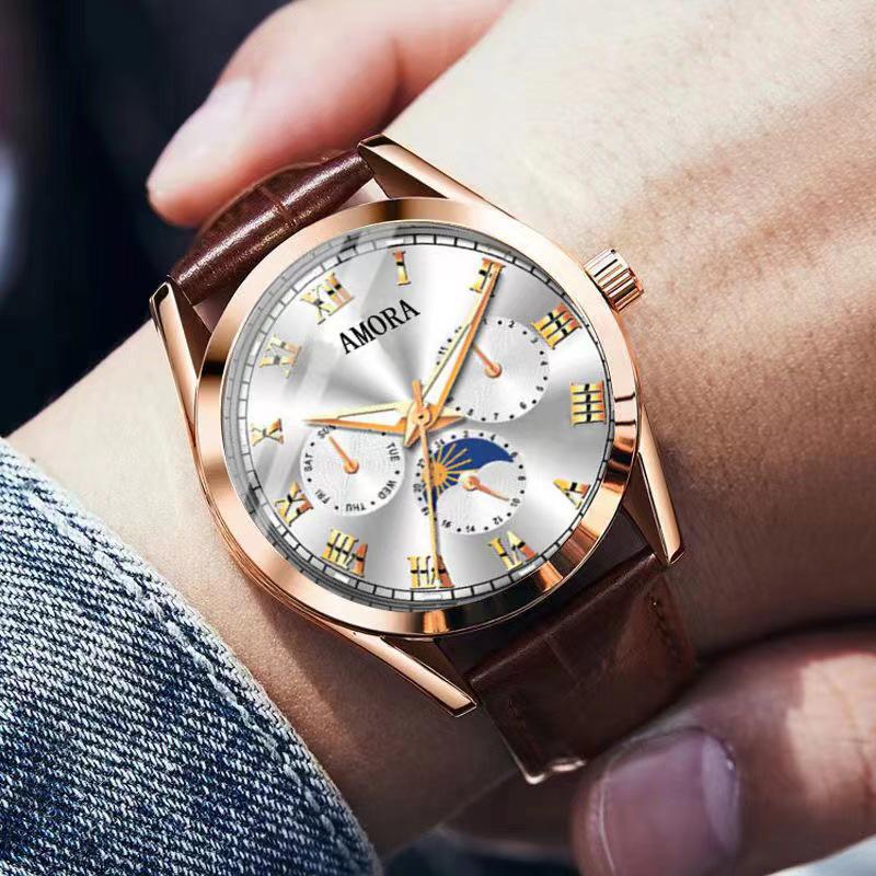 2024 Model Luminous Waterproof Men's Fashion Watch, Fully Automatic Movement, Korean Style Non-Mechanical.