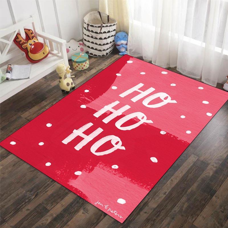 Santa Claus Reindeer Snowman Christmas Decoration Carpet Living Room Bedroom Carpet Entrance Porch Door Mat Home Decoration