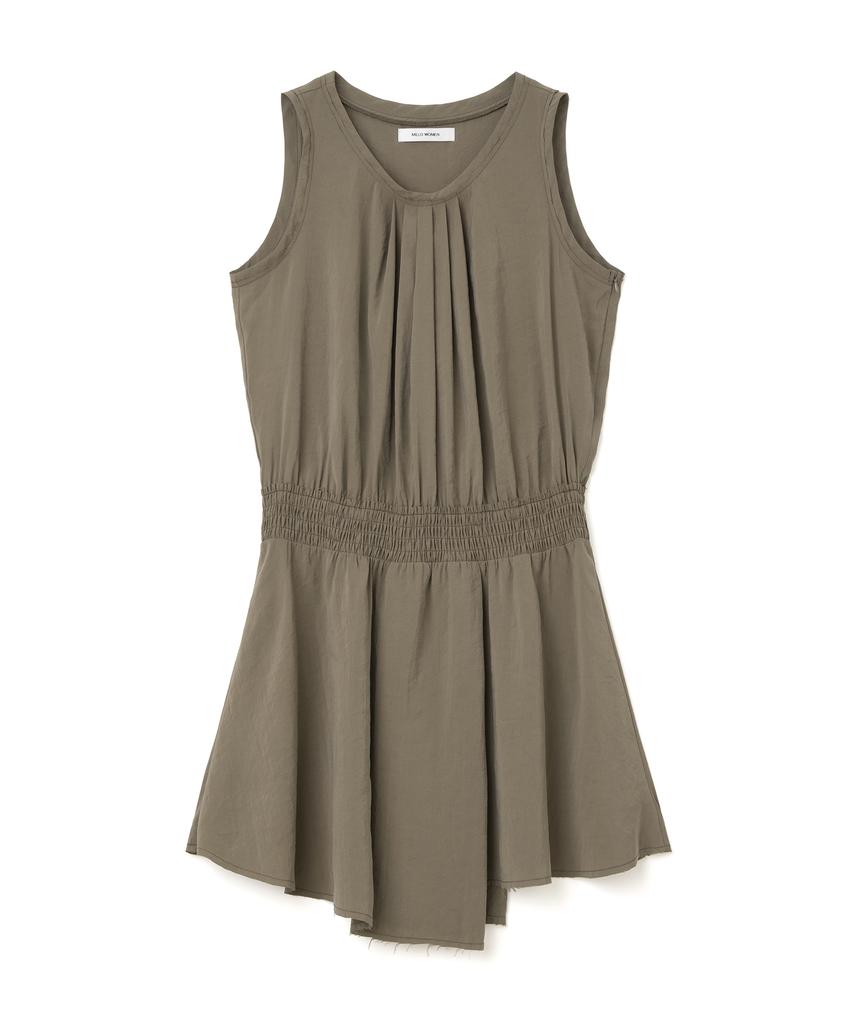 Milo Woman Smoke Asymmetric Midi Dress [Brown]