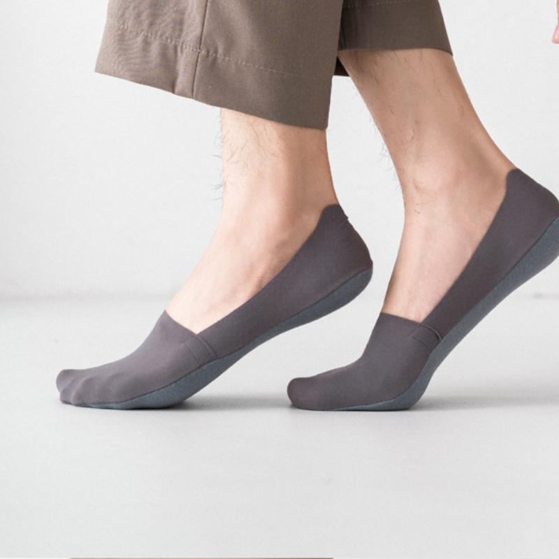 Herren Sommer Unsichtbare Bootssocken Passendes Casual Socken Paket Männlich Frühling Silikon Rutschfest Flach Bequeme Baumwollsocke