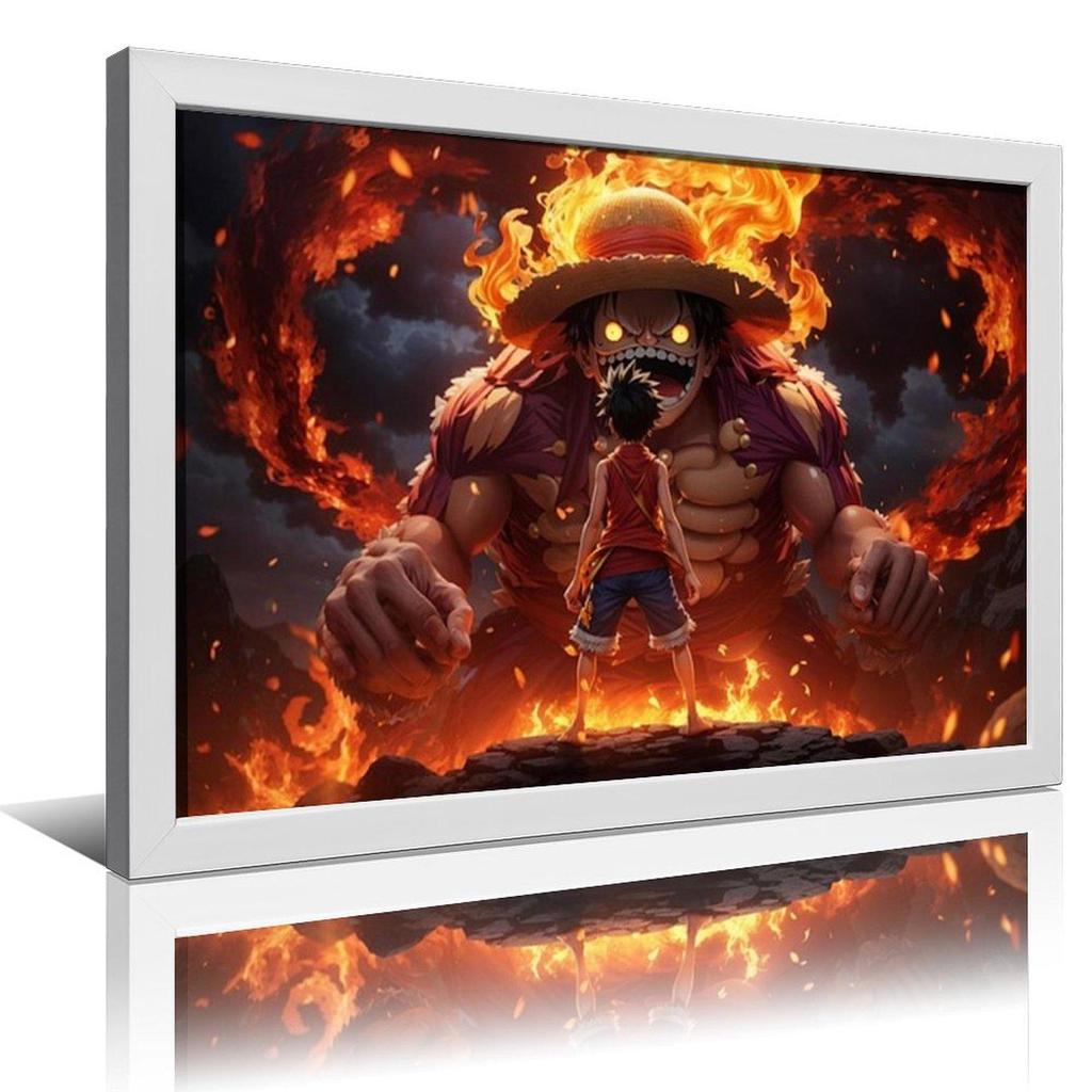 One Piece Luffy Anime Landschaft Wandkunst - Jungendlicher Stil für Schlafzimmer oder Wohnzimmer