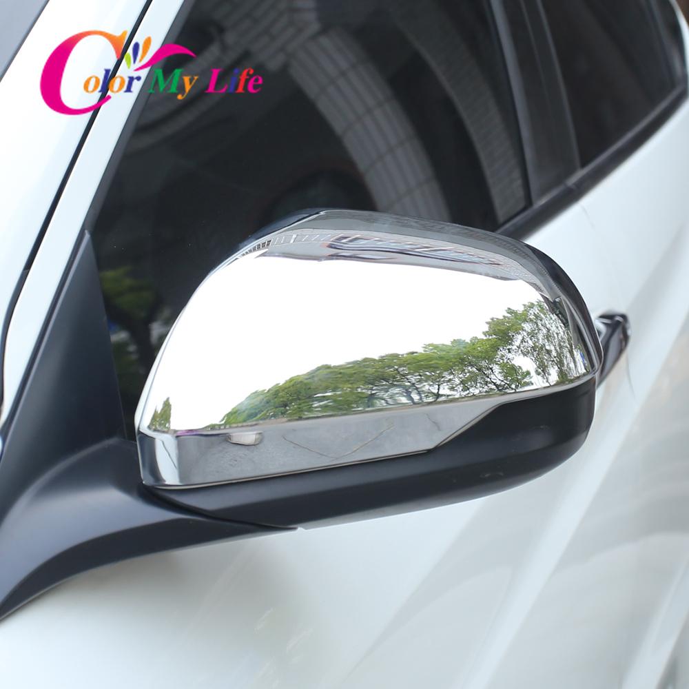 

Color My Life ABS Хромированная крышка зеркала заднего вида Защитная отделка с блестками для Honda HRV HR-V Vezel 2015 -