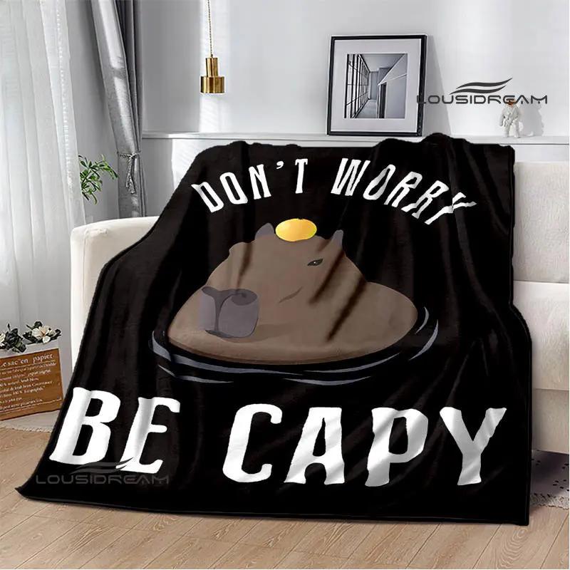 The Capybara Club Anime blanket throw cubre cama Warm blankets for beds Picnic blanket birthday gift