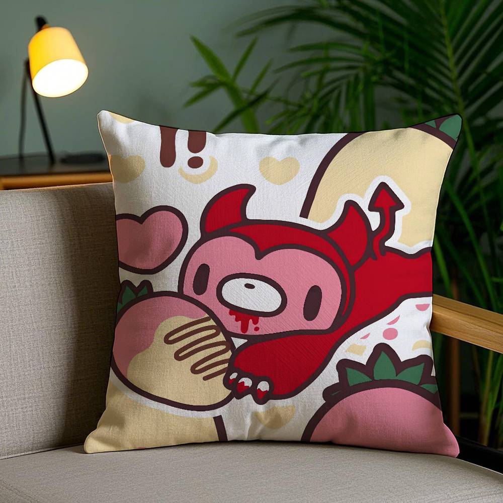 Cartoon G-GloomyS Bear Pillow Case Home Dorm Chair Back Short Plush Double-sided Printing Office Nap Time Cushion Cover