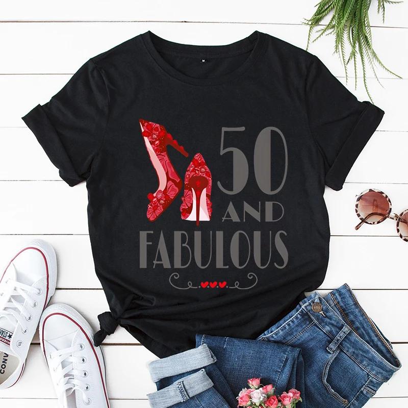 Birthday Queen Print Women T-shirts Birthday Party Women Tshirts 50 It's My Birthday Tees Leopard Graphic Tee T Shirt Y2k Tops