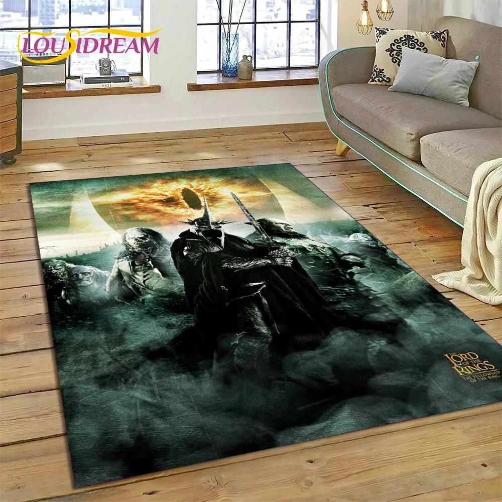 L-Lord of The Rings H-Hobbit Movie Carpet Rug for Bedroom Living Room Home Sofa Decoration,Children Game Large Decor Floor Mat