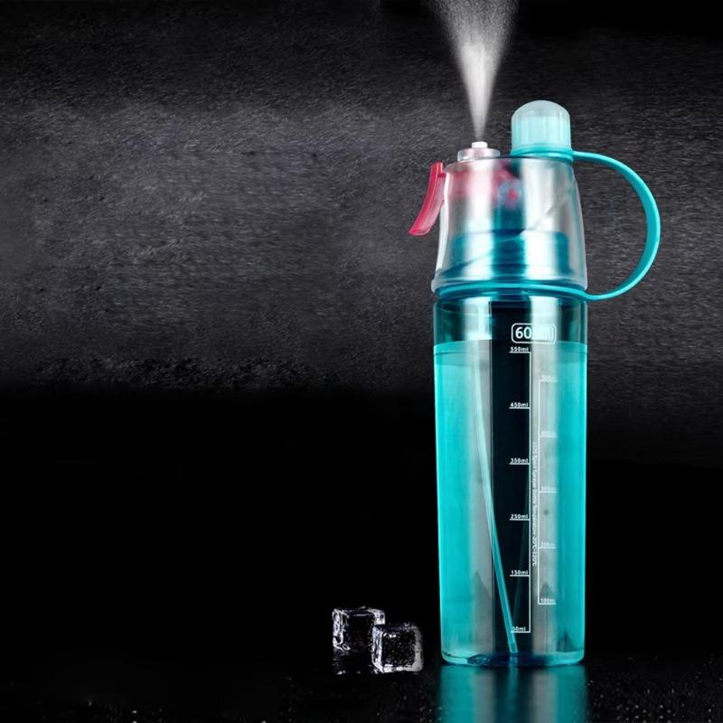 Kreative Sprüh-Sportwasserflasche Professionelle Sportflasche für Outdoor-Sportarten Fitnessstudio Sprühwasser Sport