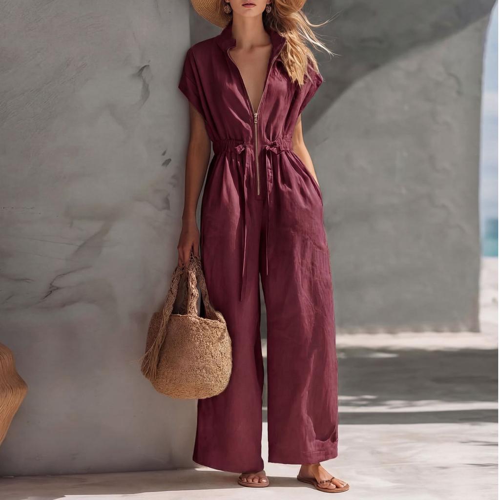 Short Rompers For Women Deep V Neck Sleeveless Jumpsuit Loose Fit Work Overalls Dressy Casual Summer Jumpsuits