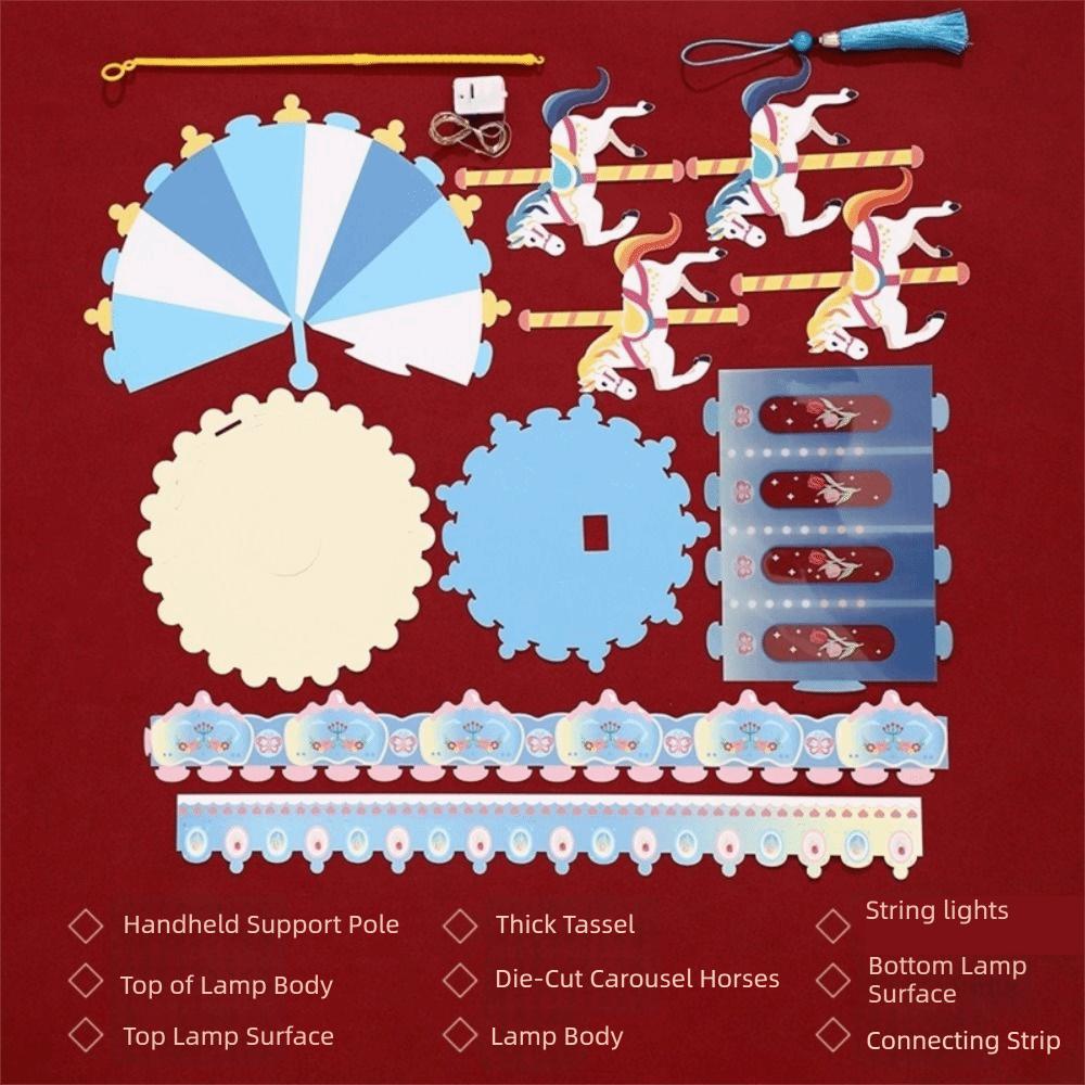 Handmade Year of the Horse Lantern 3D Luminous Lanterns Creative Portable Lanterns New Year