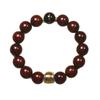 12mm Single Loop Zambia Blood Sandalwood Beaded Bracelet Ethnic Style Unisex Simple Wooden Hand Jewelry Gift Ornament