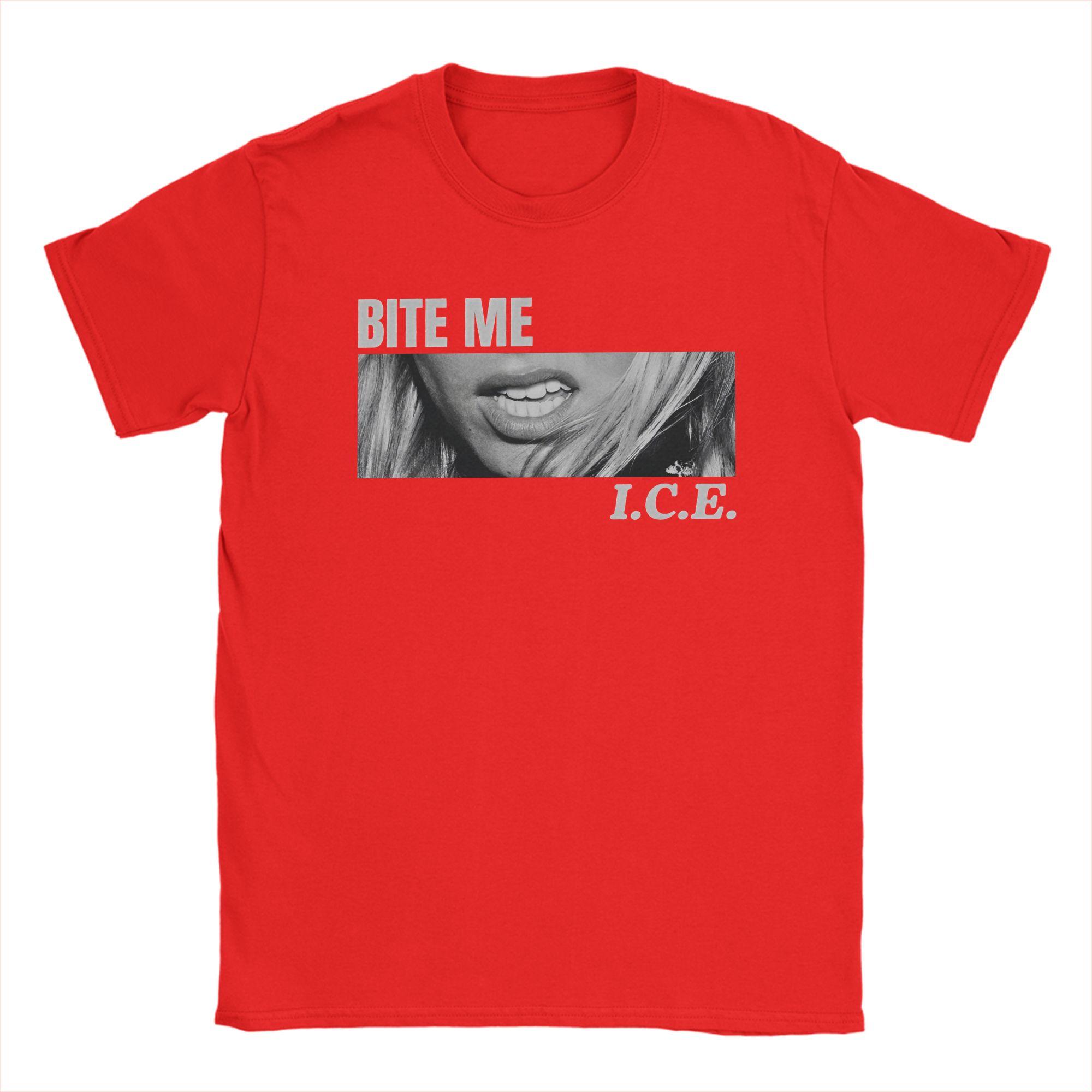 

Renee Rapp Bite Me T Shirt Unisex Cotton Vintage TShirt Crew Neck Tees Short Sleeve Clothing Original S