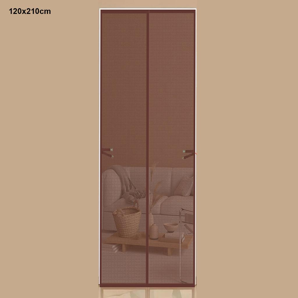 120 x 210cm Magnetic Screen Door Curtain Mesh Insect Barrier No Drilling Privacy Divider for Kitchen/Bedroom