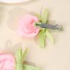 2Pcs Tulip Floral Hair Clips 3D Flower Ribbon Bow Hairpin Korean Style Spring Sweet Baby Girl Children Hair Accessories Headwear